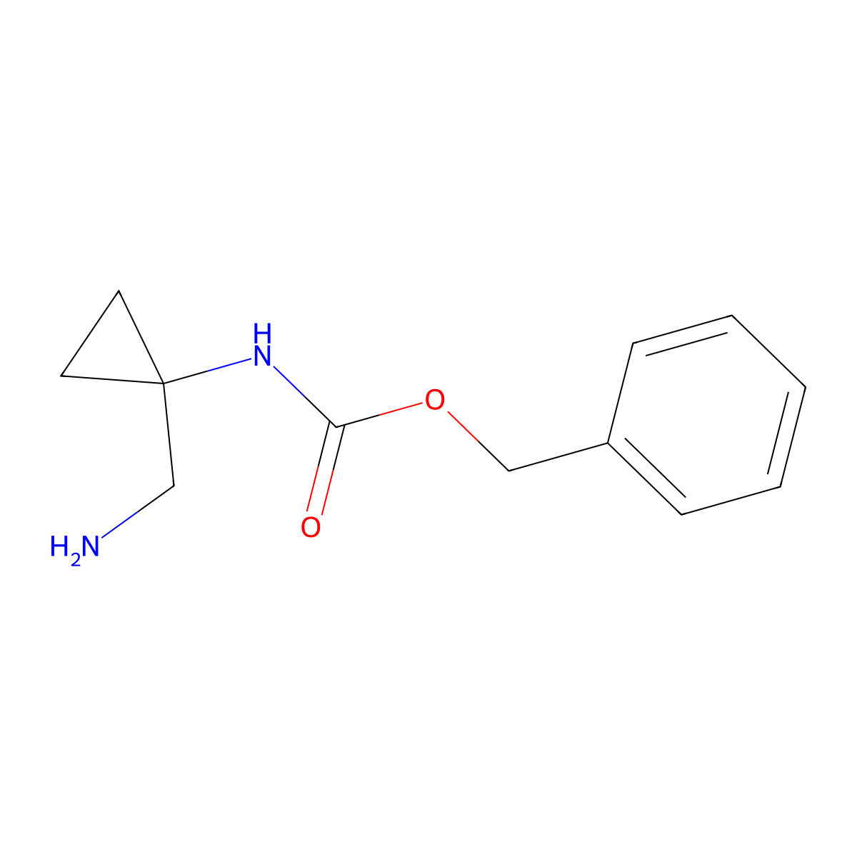 benzyl N-[1-(aminomethyl)cyclopropyl]carbamate molecular structure, CAS 1439909-08-6