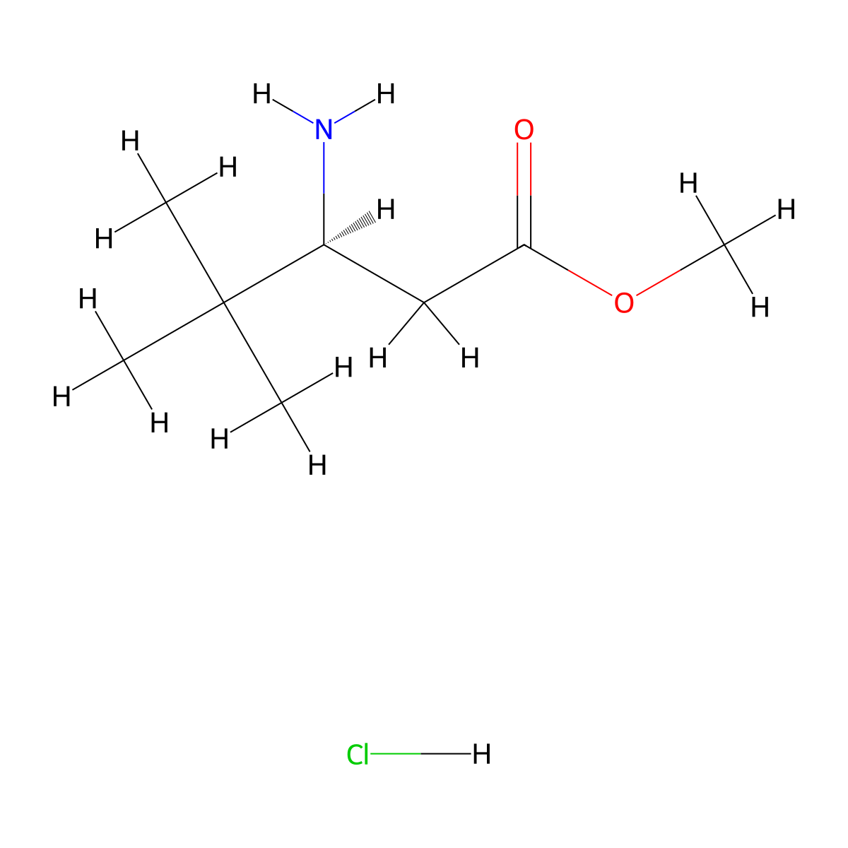 (S)-Methyl 3-amino-4,4-dimethylpentanoate hydrochloride molecular structure, CAS 1439921-99-9