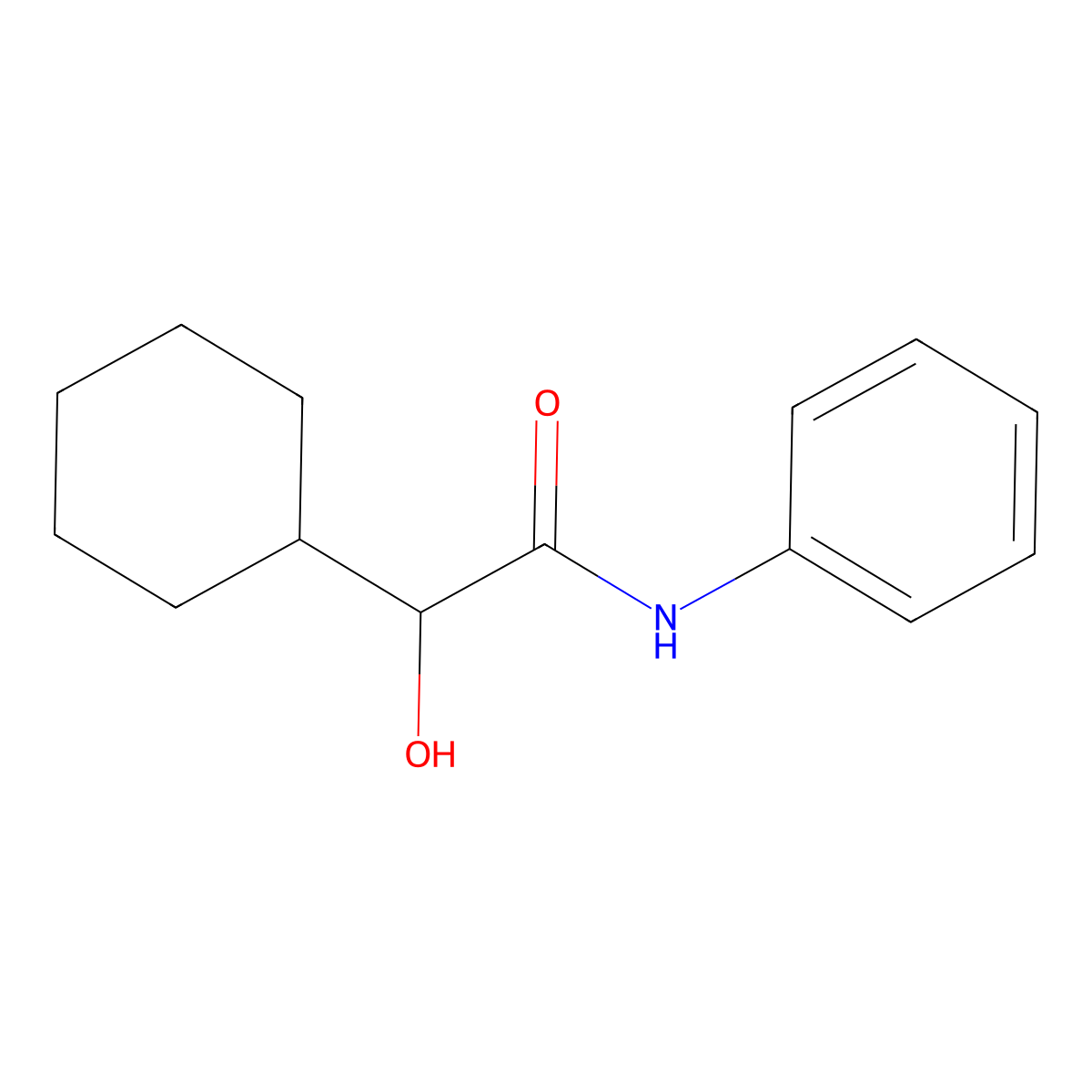 2-cyclohexyl-2-hydroxy-N-phenylacetamide molecular structure, CAS 143993-07-1