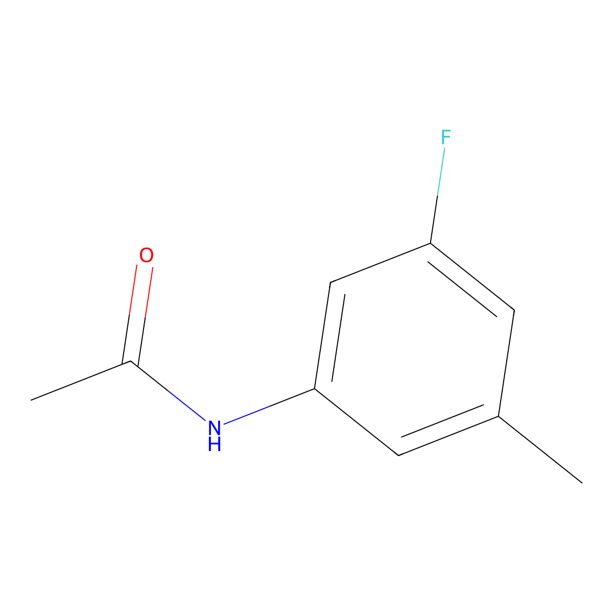 N-(3-fluoro-5-methylphenyl)acetamide molecular structure, CAS 1439936-62-5