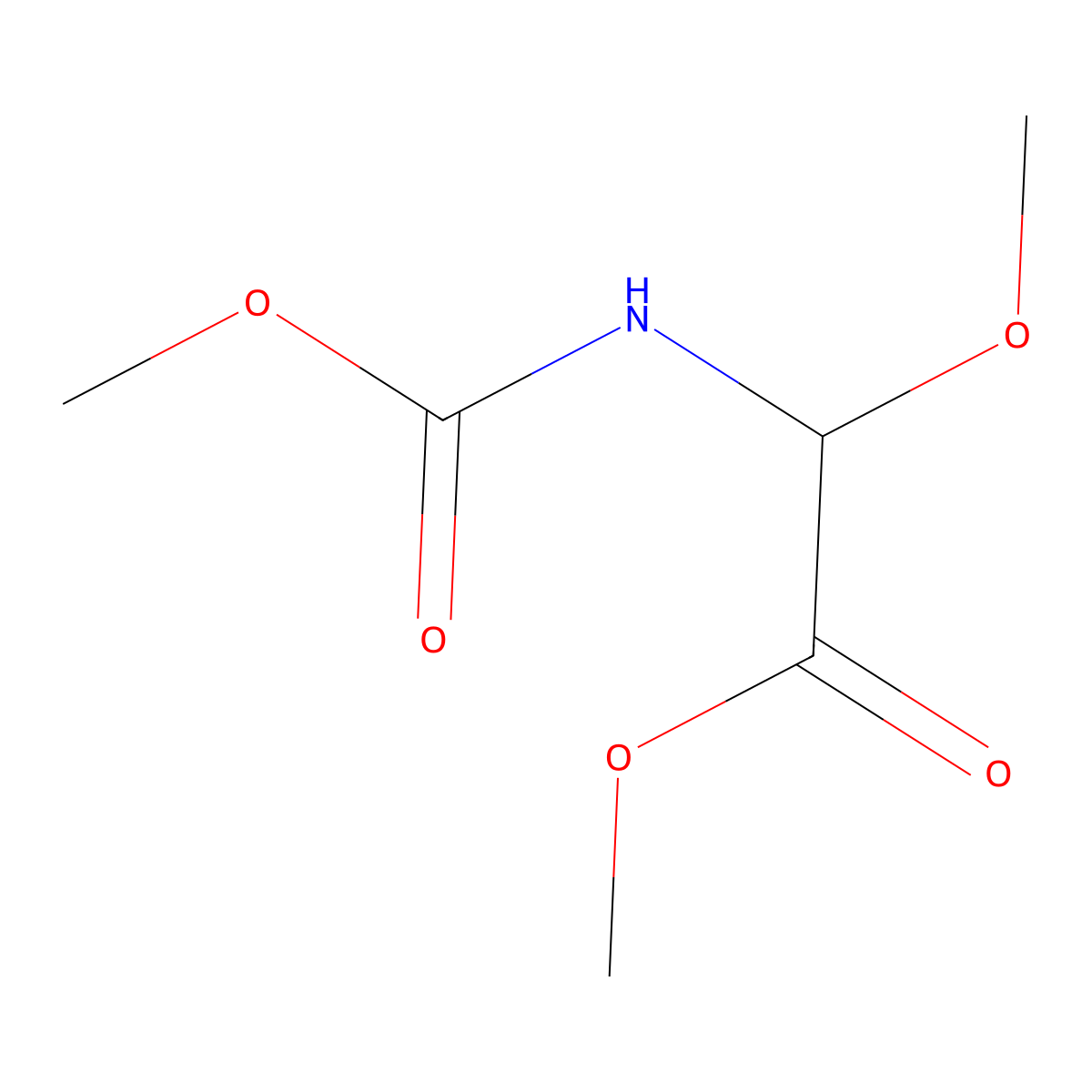 Methyl methoxy[(methoxycarbonyl)amino]acetate molecular structure, CAS 143995-55-5