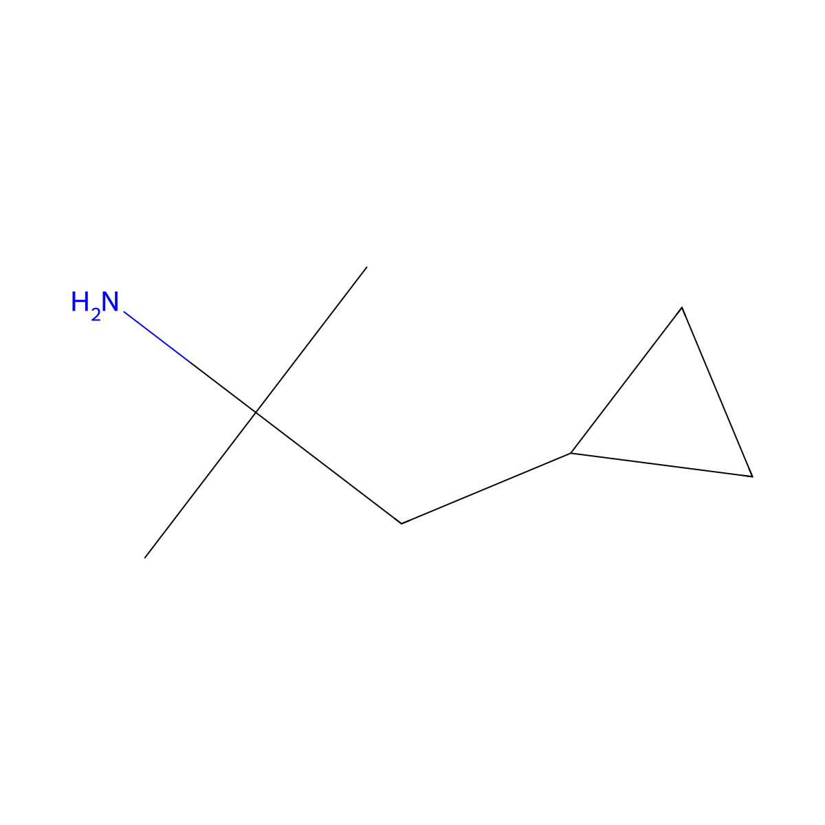 1-Cyclopropyl-2-methylpropan-2-amine molecular structure, CAS 1439991-47-5