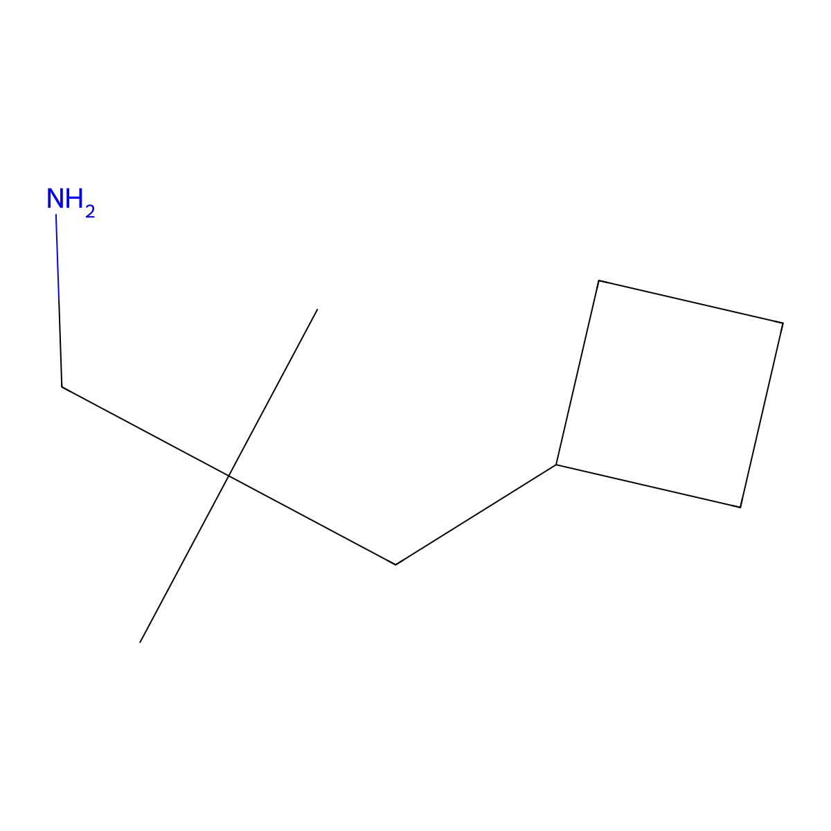 3-Cyclobutyl-2,2-dimethylpropan-1-amine molecular structure, CAS 1439991-53-3