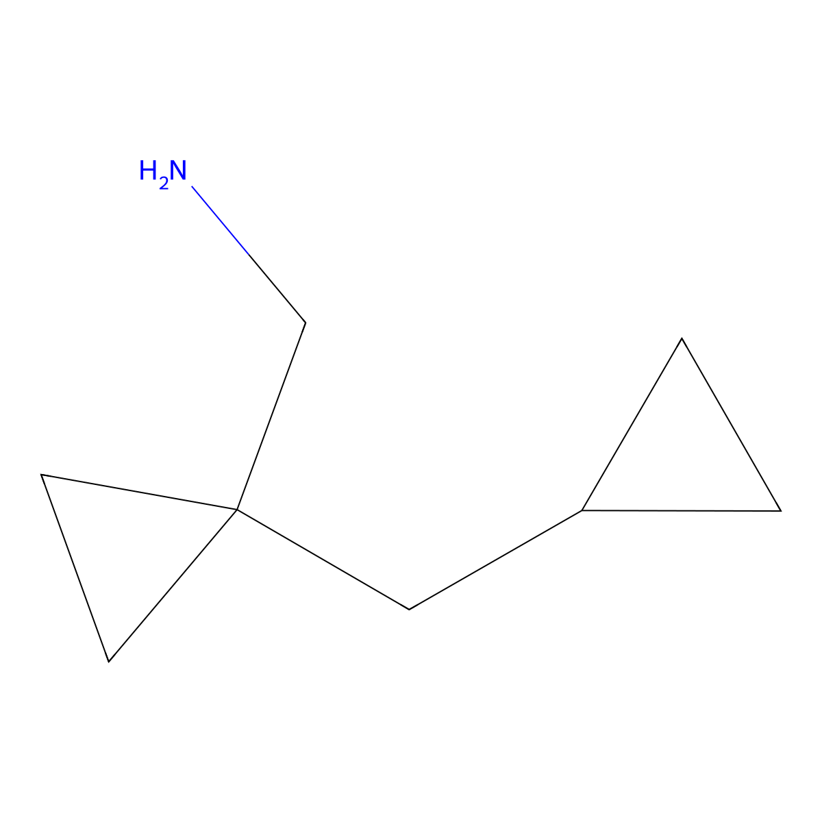 [1-(Cyclopropylmethyl)cyclopropyl]methanamine molecular structure, CAS 1439991-77-1
