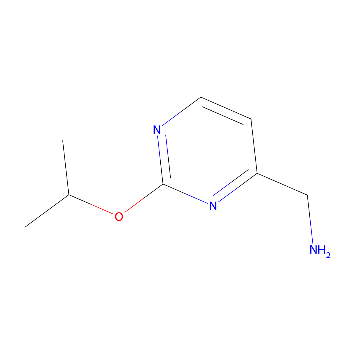 [2-(Propan-2-yloxy)pyrimidin-4-yl]methanamine molecular structure, CAS 1439991-81-7