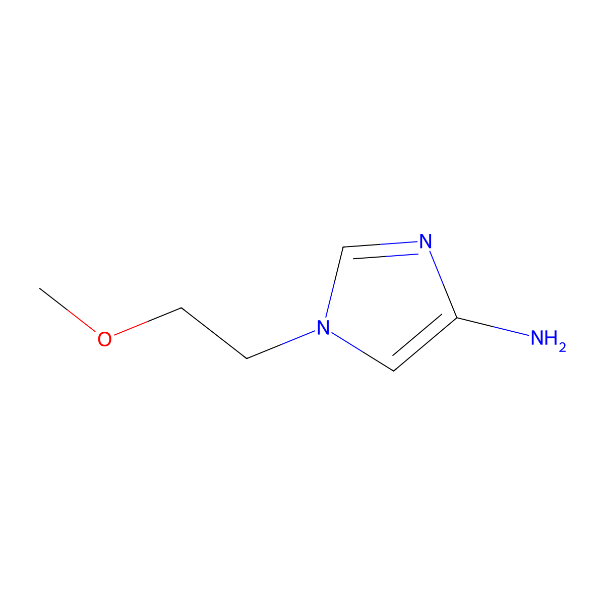 1-(2-methoxyethyl)-1H-imidazol-4-amine molecular structure, CAS 1439991-82-8