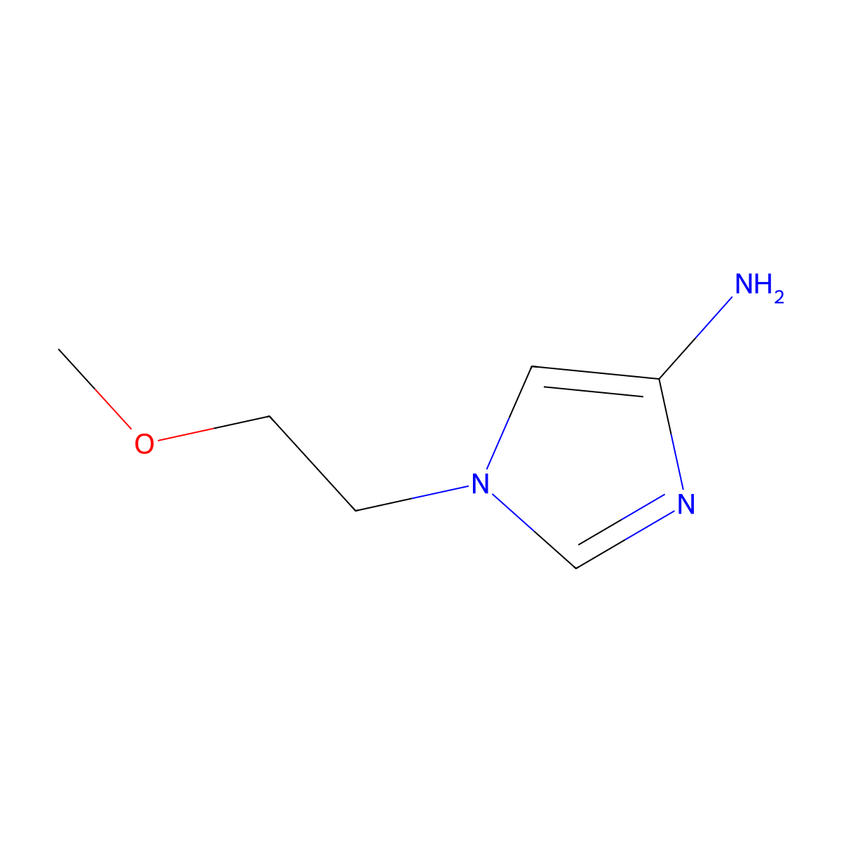 1-(2-methoxyethyl)-1H-imidazol-4-amine molecular structure, CAS 1439991-82-8