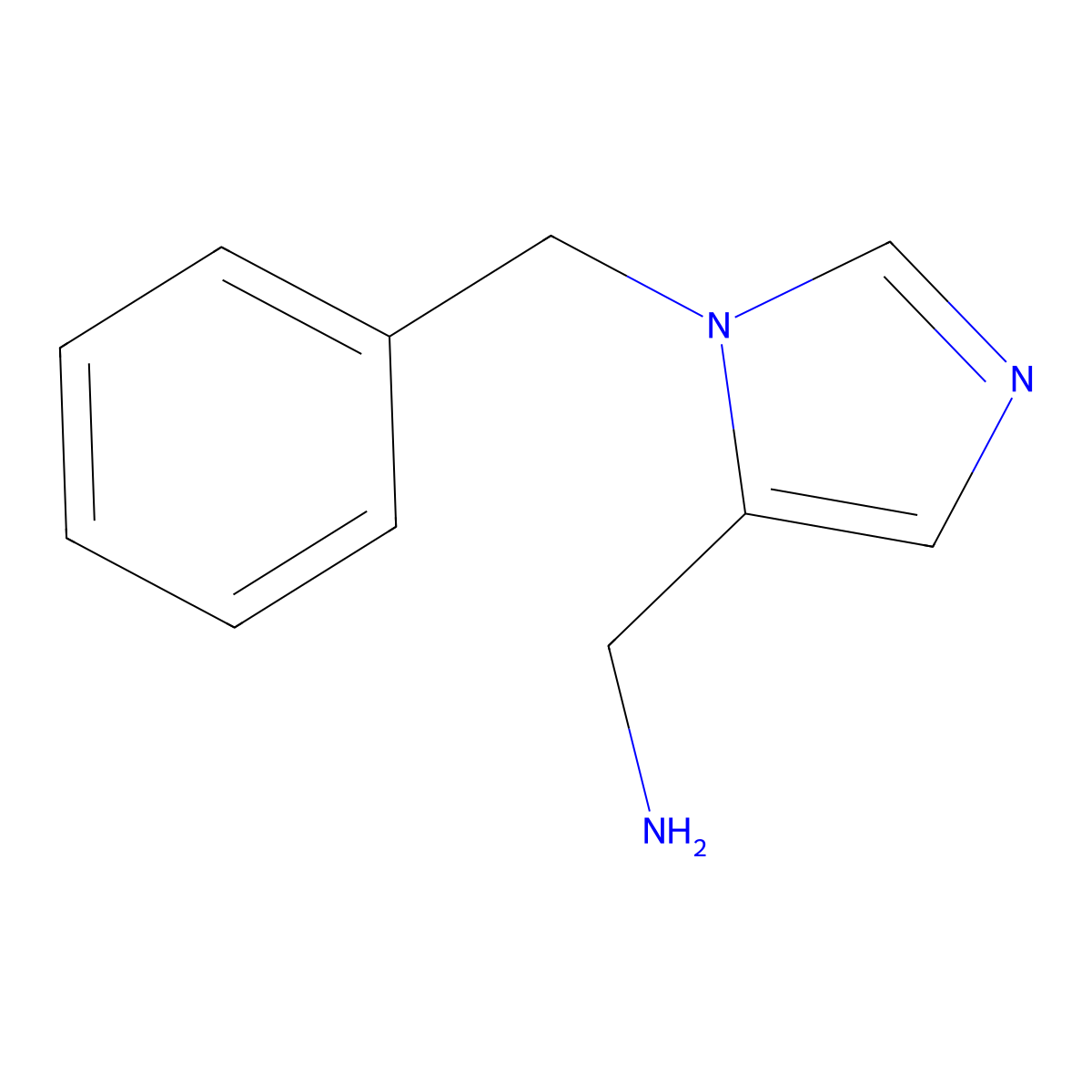 (1-benzyl-1H-imidazol-5-yl)methanamine molecular structure, CAS 1439991-99-7