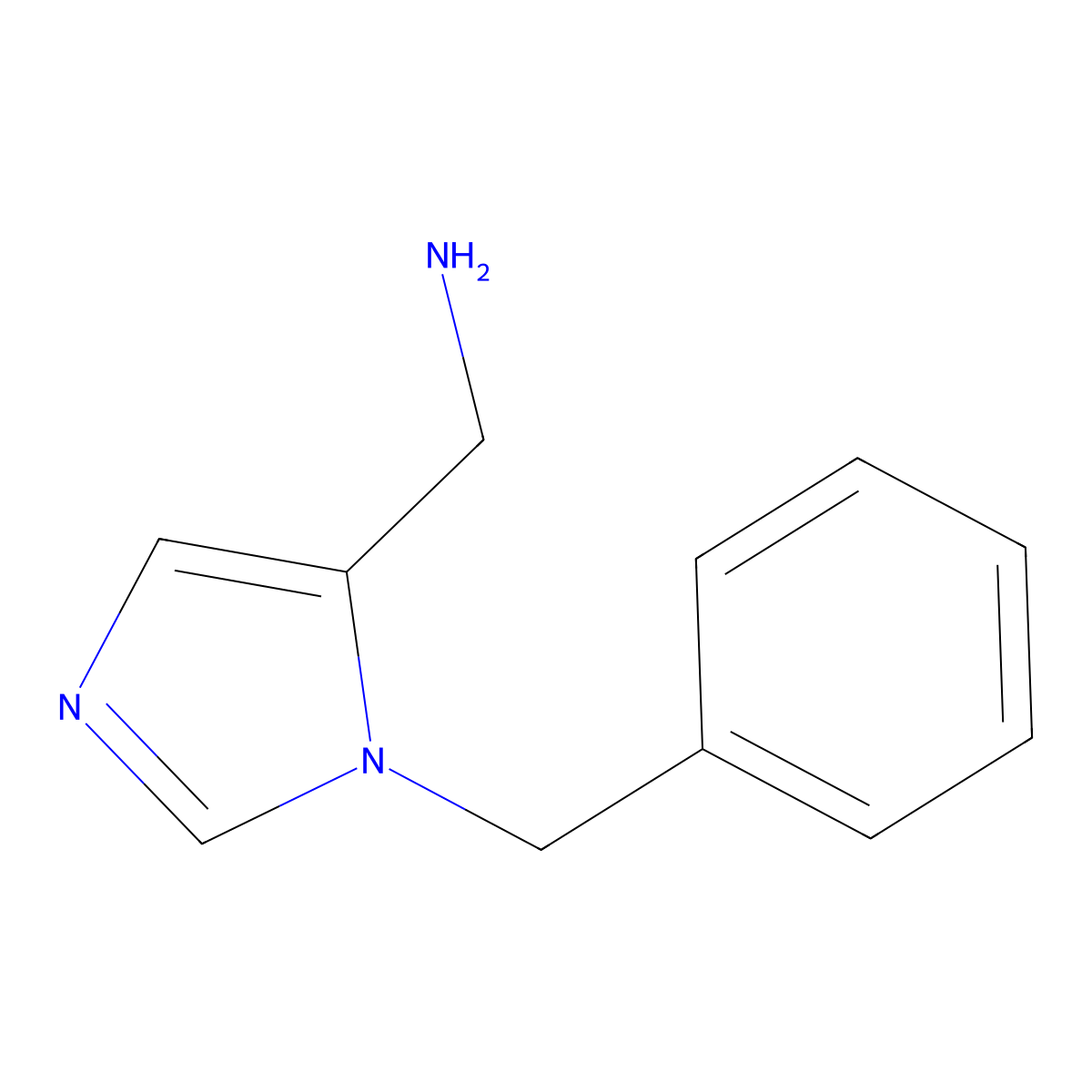 (1-benzyl-1H-imidazol-5-yl)methanamine molecular structure, CAS 1439991-99-7