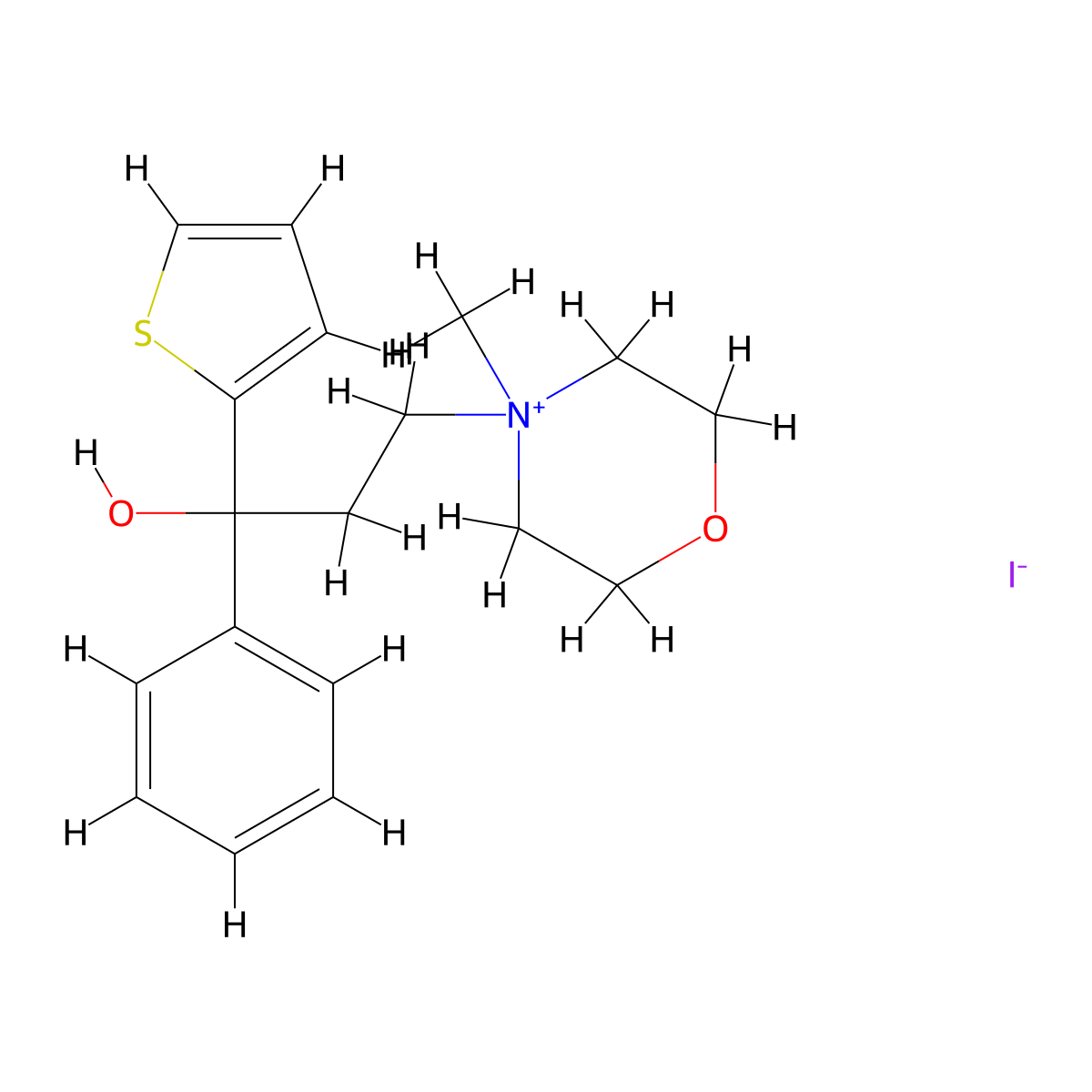 Tiemonium Iodide molecular structure, CAS 144-12-7