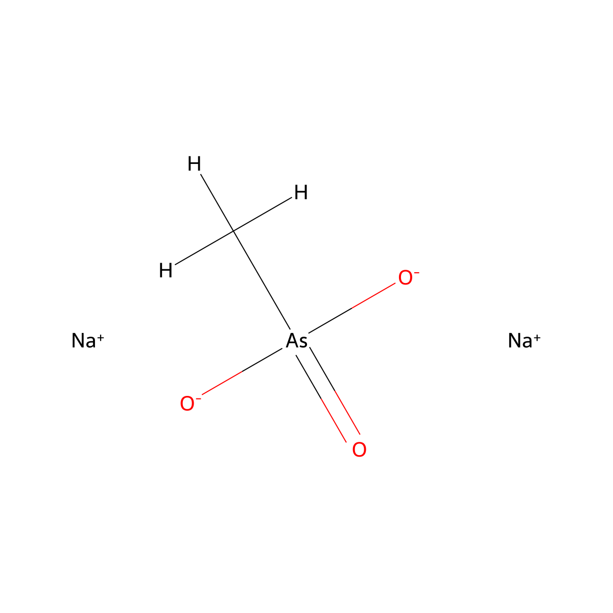 Disodium methylarsonate molecular structure, CAS 144-21-8