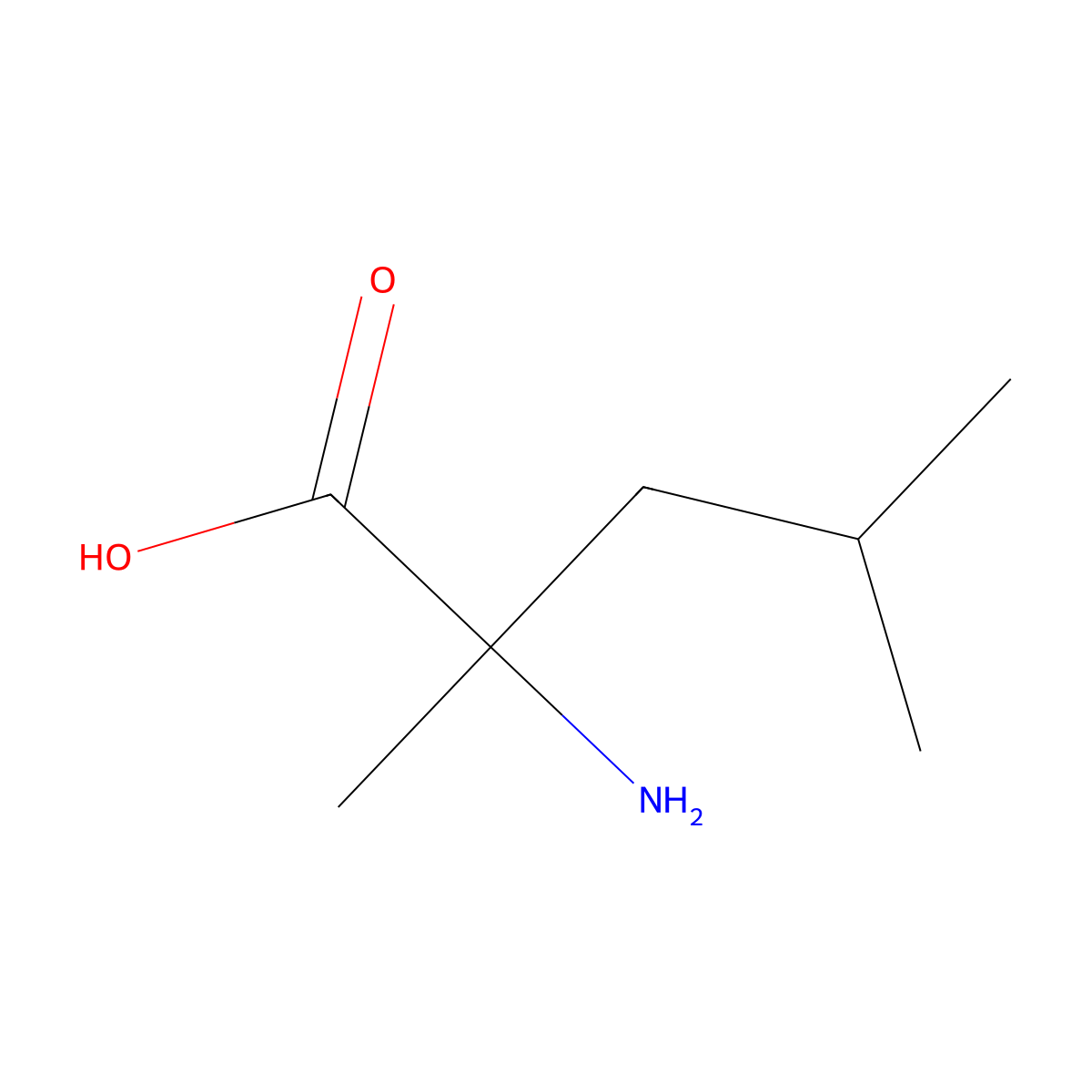 alpha-Methyl-DL-leucine molecular structure, CAS 144-24-1