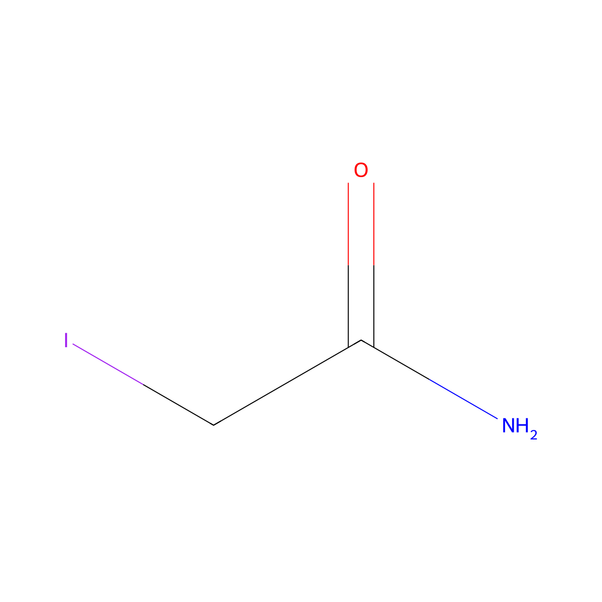Iodoacetamide molecular structure, CAS 144-48-9