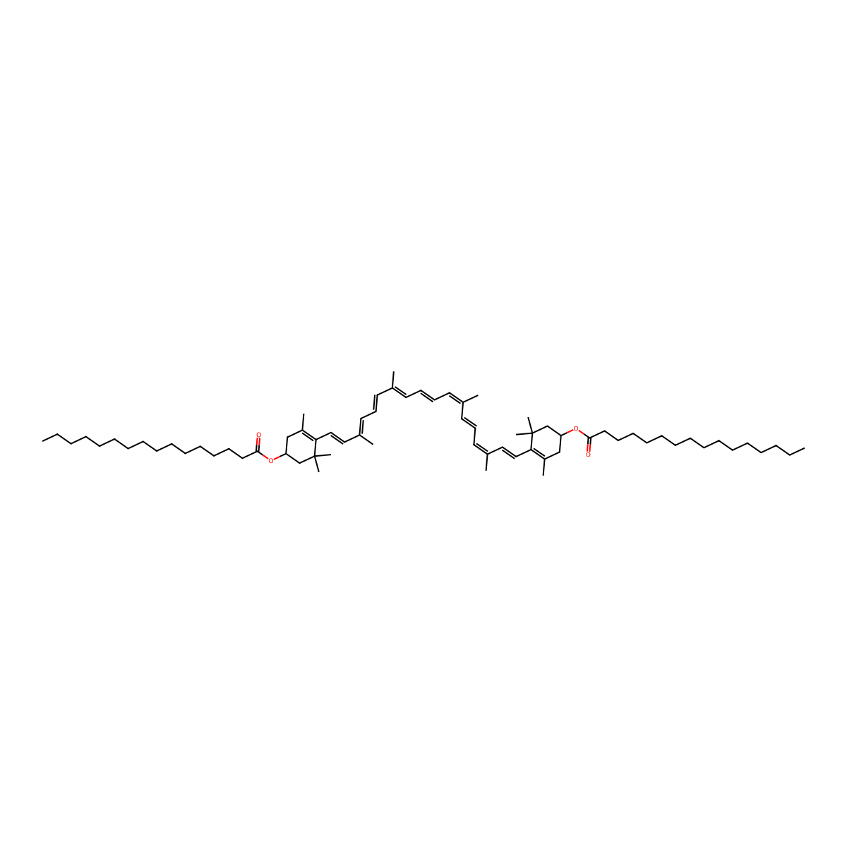 Zeaxanthin dipalmitate molecular structure, CAS 144-67-2