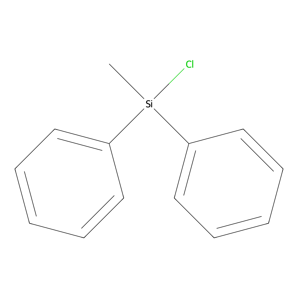 Chloro(methyl)diphenylsilane molecular structure, CAS 144-79-6