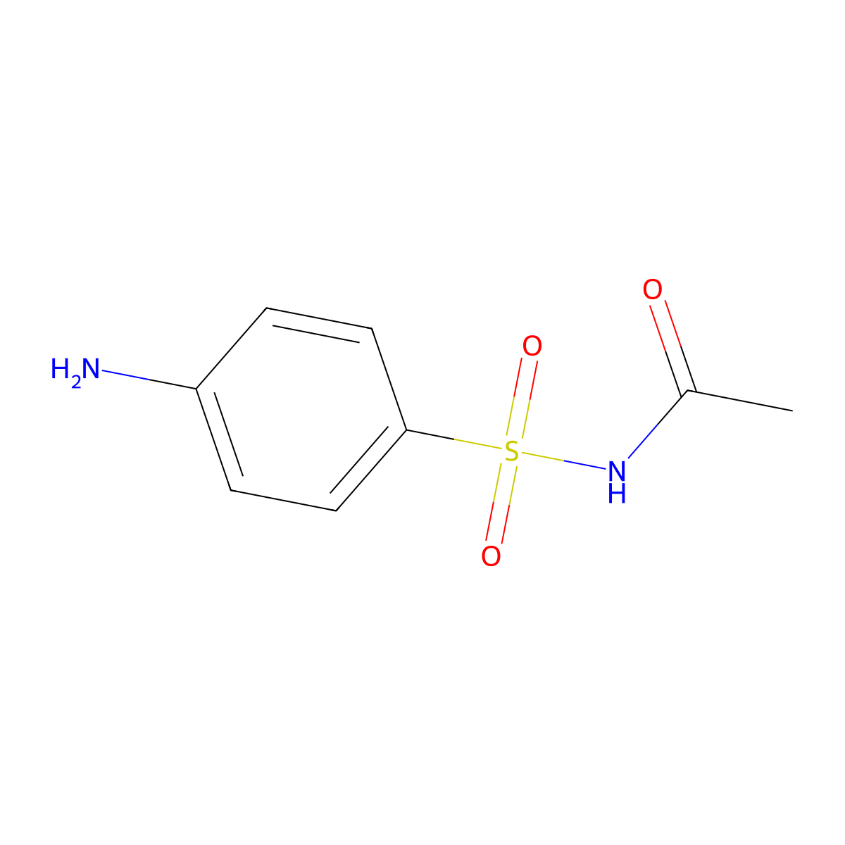Sulfacetamide molecular structure, CAS 144-80-9