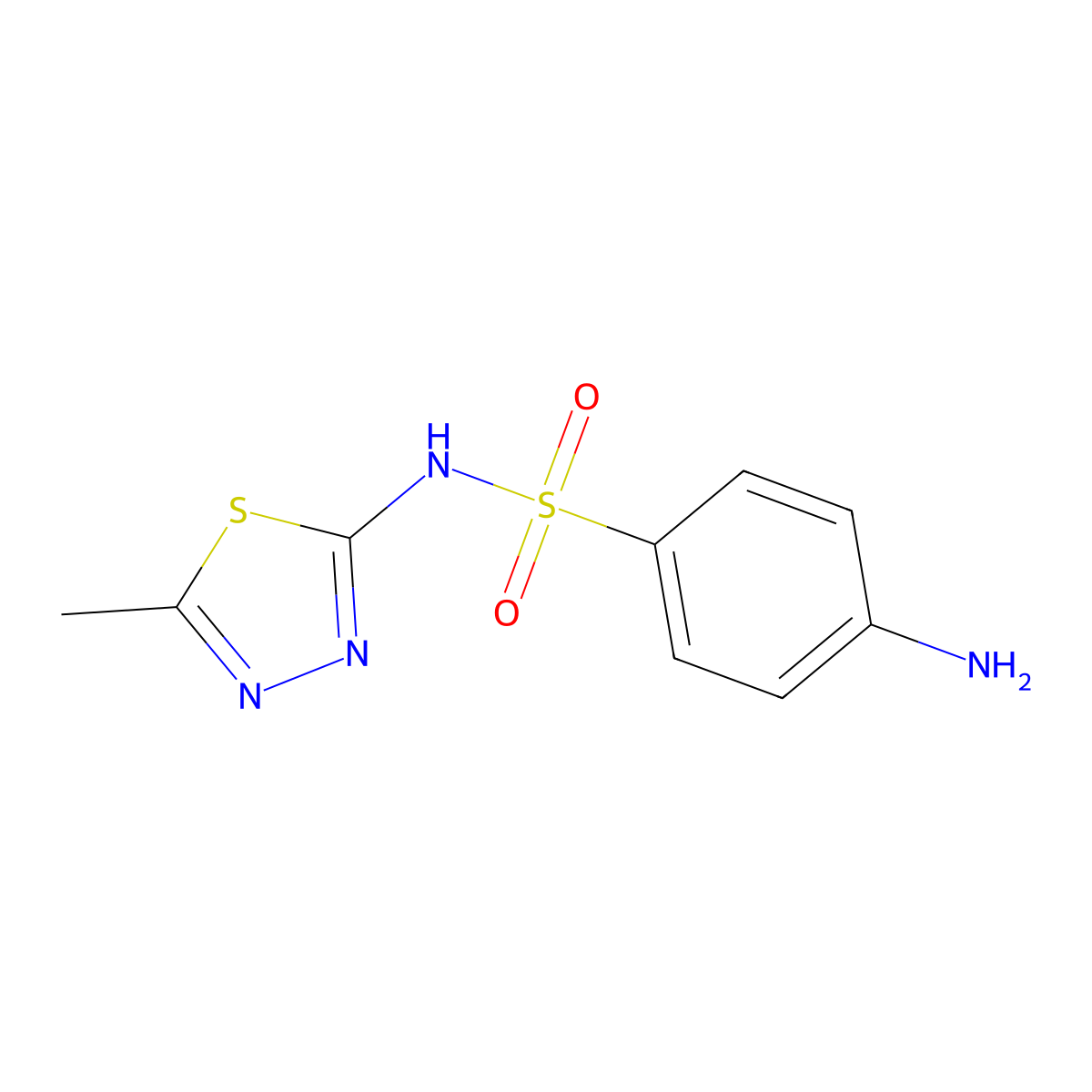 Sulfamethizole molecular structure, CAS 144-82-1