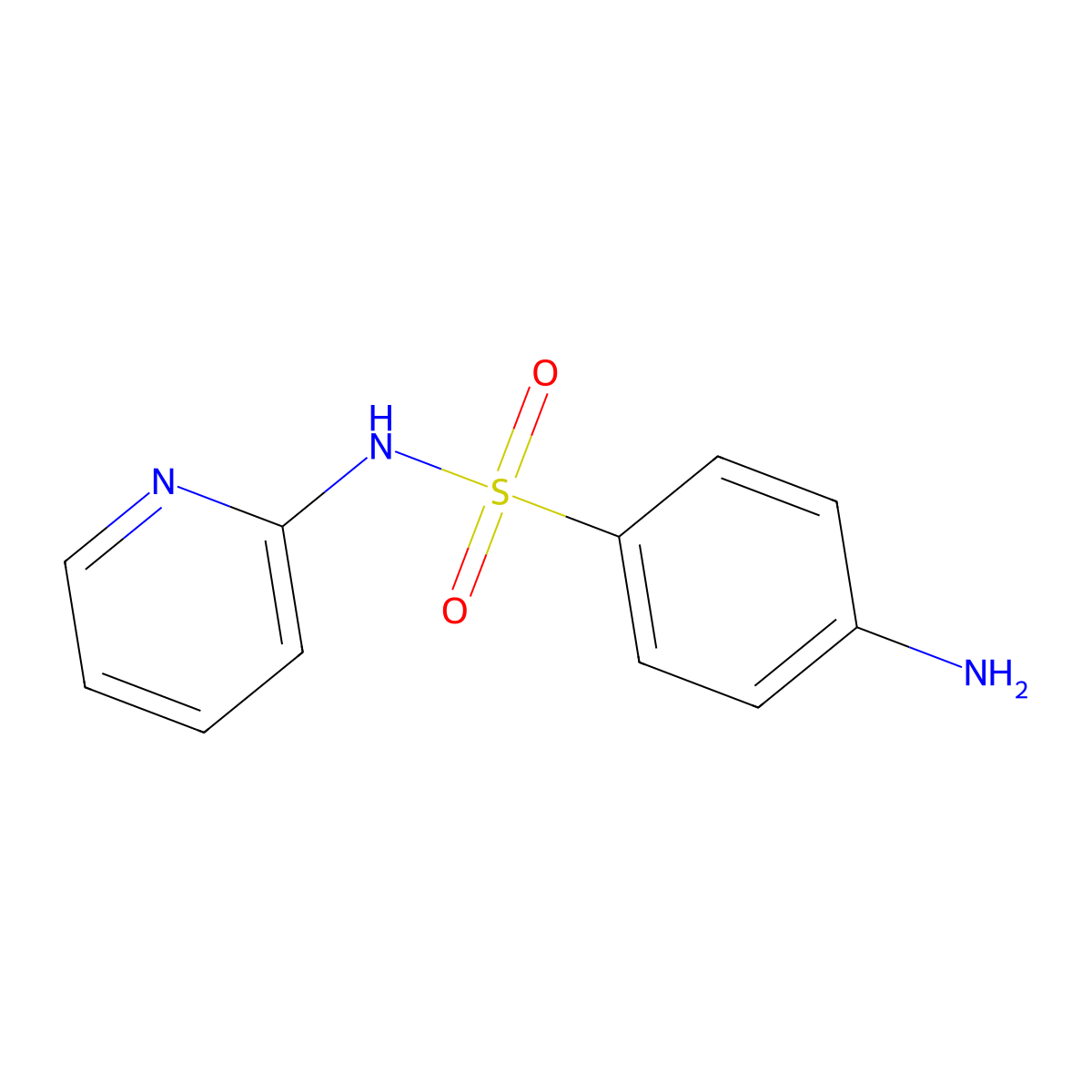 Sulfapyridine molecular structure, CAS 144-83-2