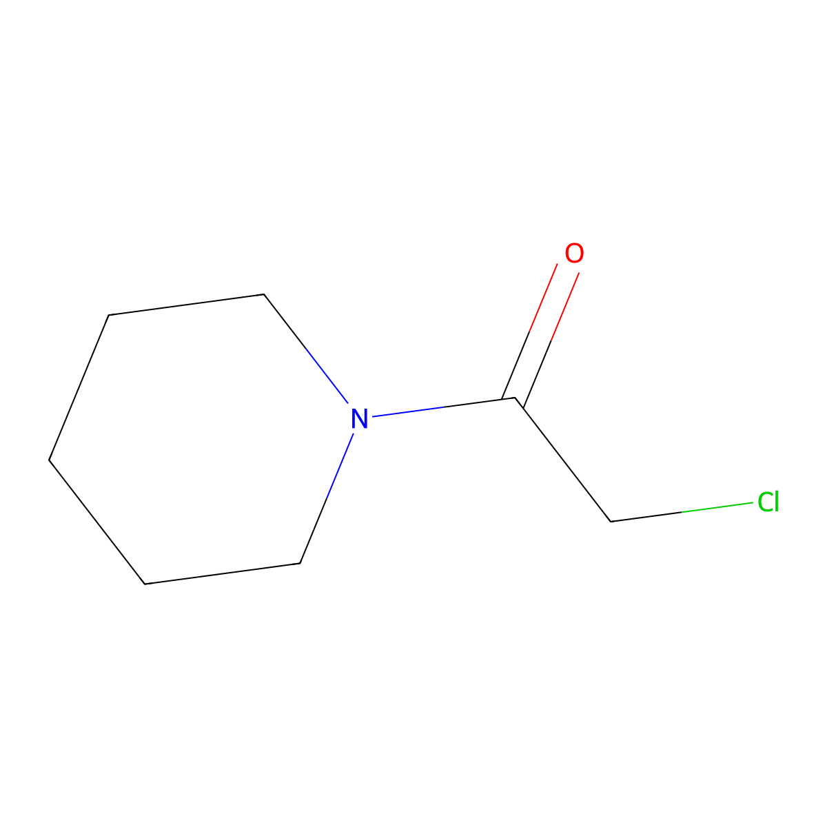 2-Chloro-1-piperidine-1-yl-ethanone molecular structure, CAS 1440-60-4