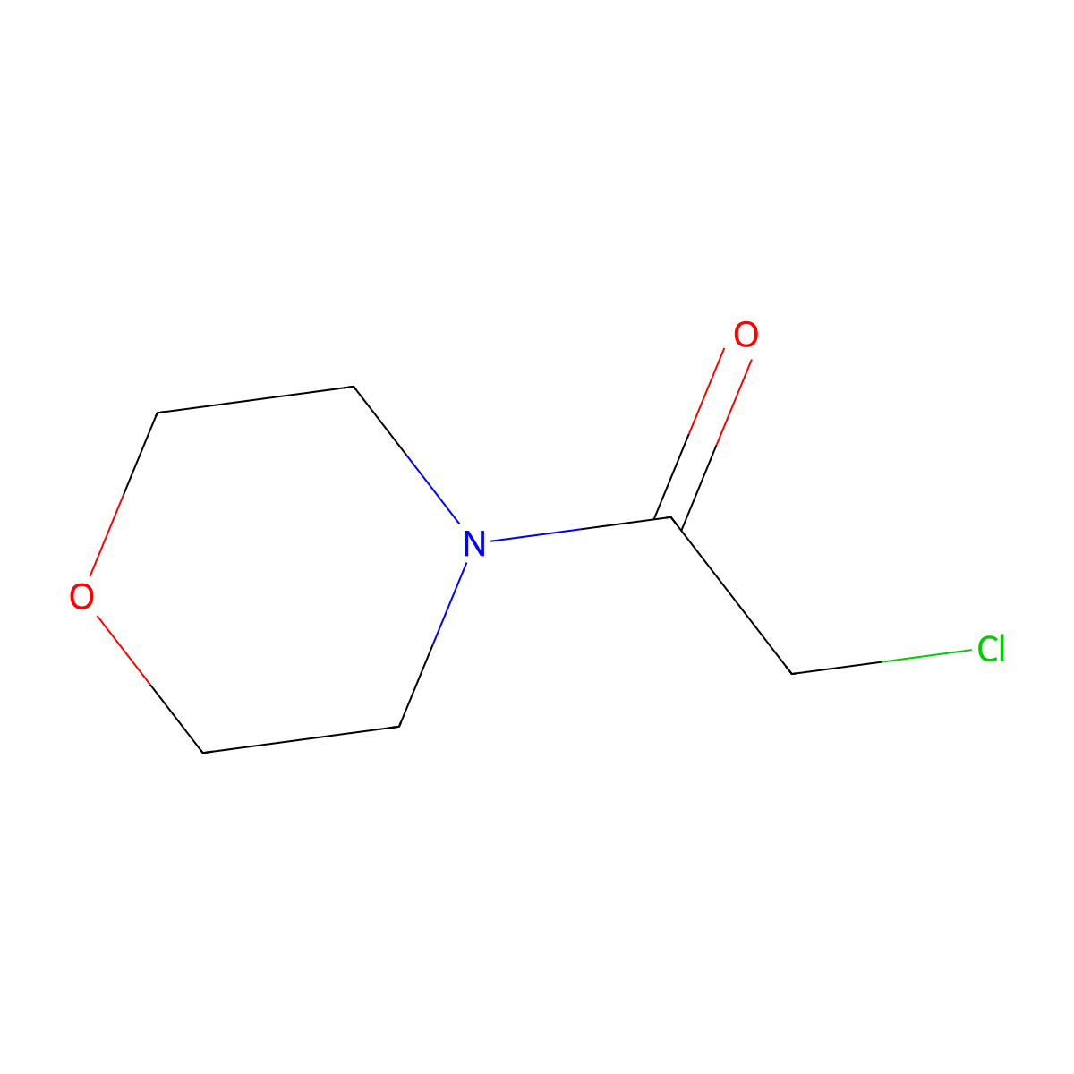 Morpholine, 4-(chloroacetyl)- molecular structure, CAS 1440-61-5