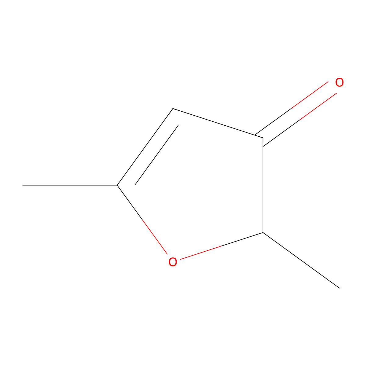 2,5-Dimethyl-3(2H)-furanone molecular structure, CAS 14400-67-0