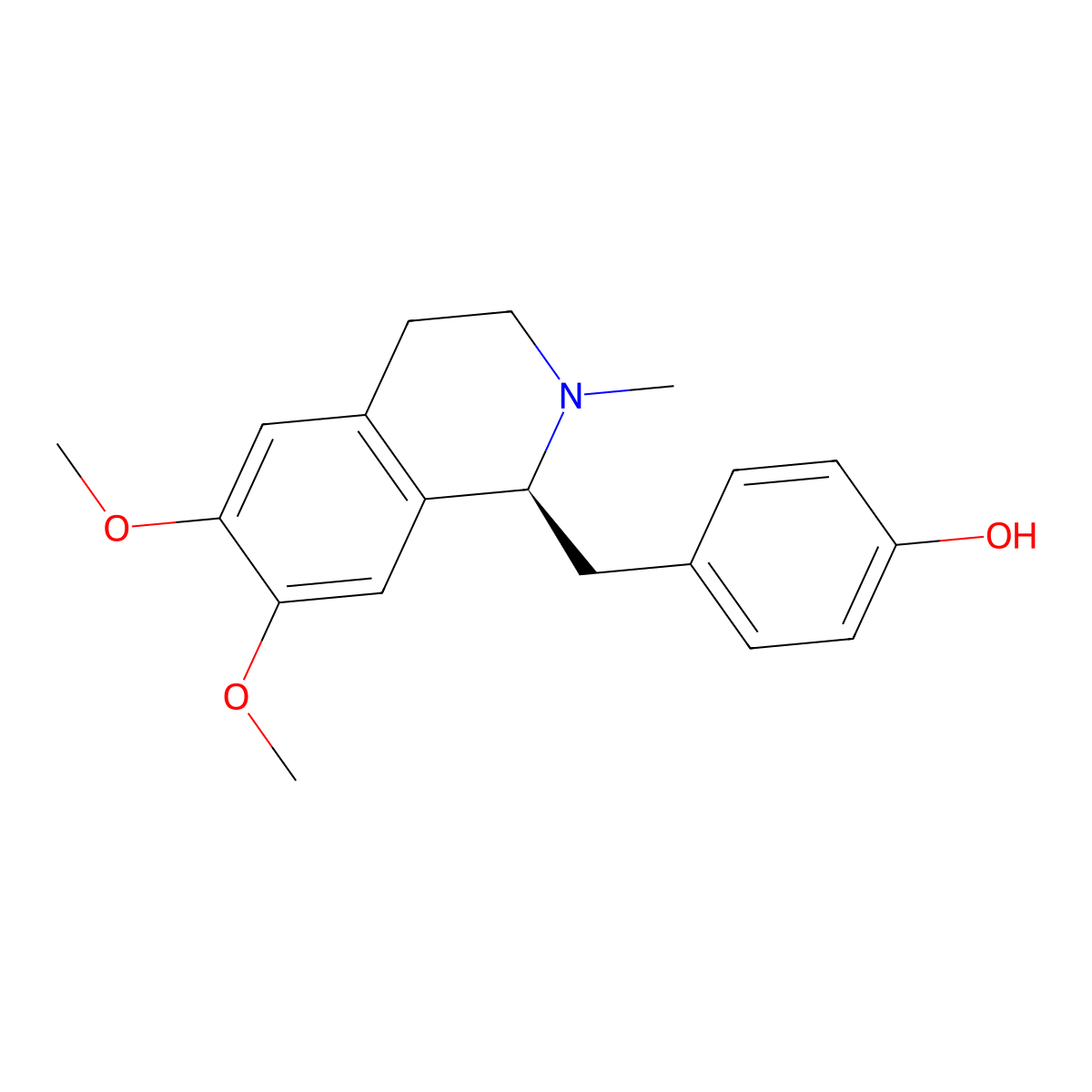 (+)-Armepavine molecular structure, CAS 14400-96-5