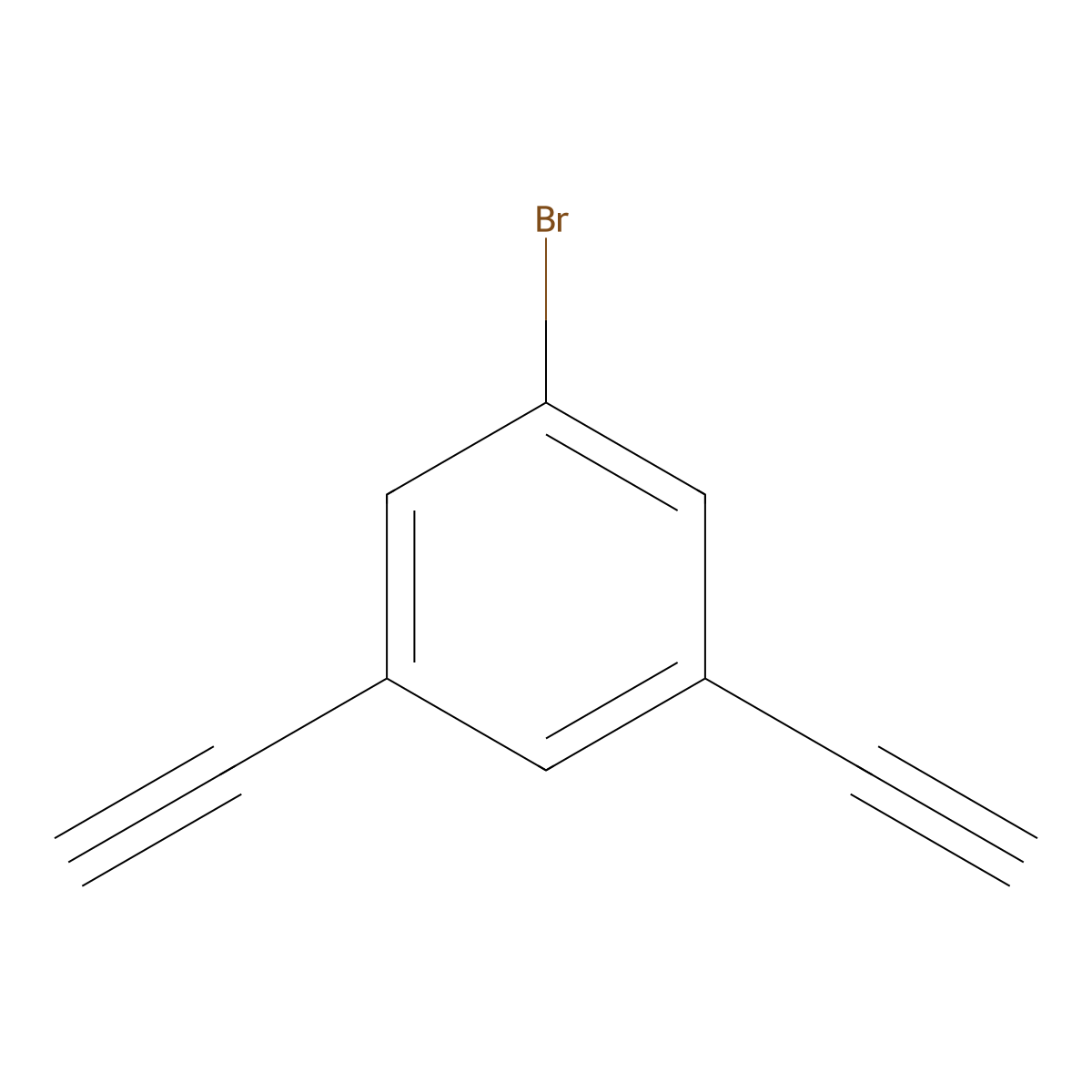 1-Bromo-3,5-diethynylbenzene molecular structure, CAS 144001-08-1