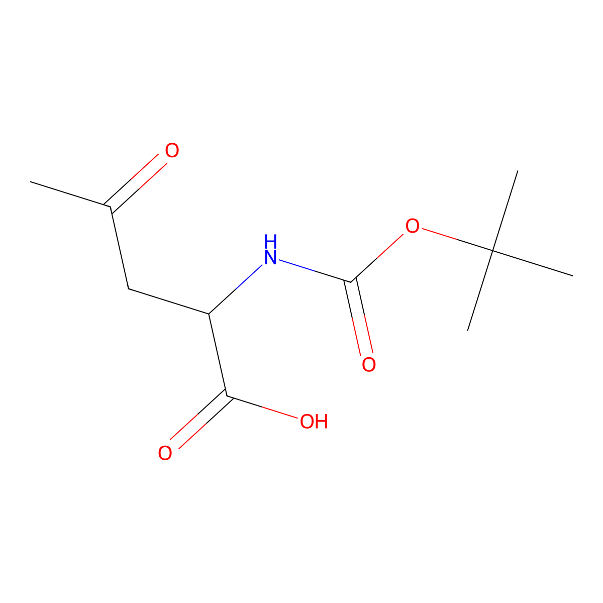 (2S)-2-{[(tert-butoxy)carbonyl]amino}-4-oxopentanoic acid molecular structure, CAS 144005-47-0