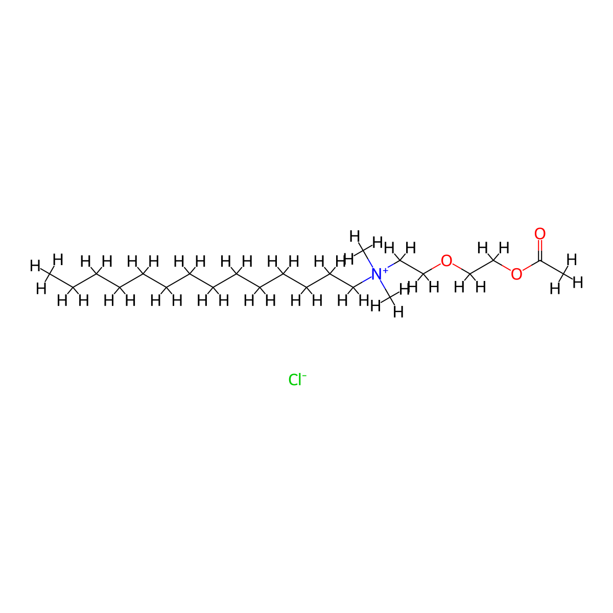 N-(2-(2-(Acetyloxy)ethoxy)ethyl)-N,N-dimethyl-1-tetradecanaminium chloride molecular structure, CAS 144009-06-3