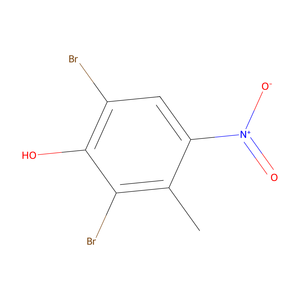 2,6-Dibromo-3-methyl-4-nitrophenol molecular structure, CAS 14401-03-7