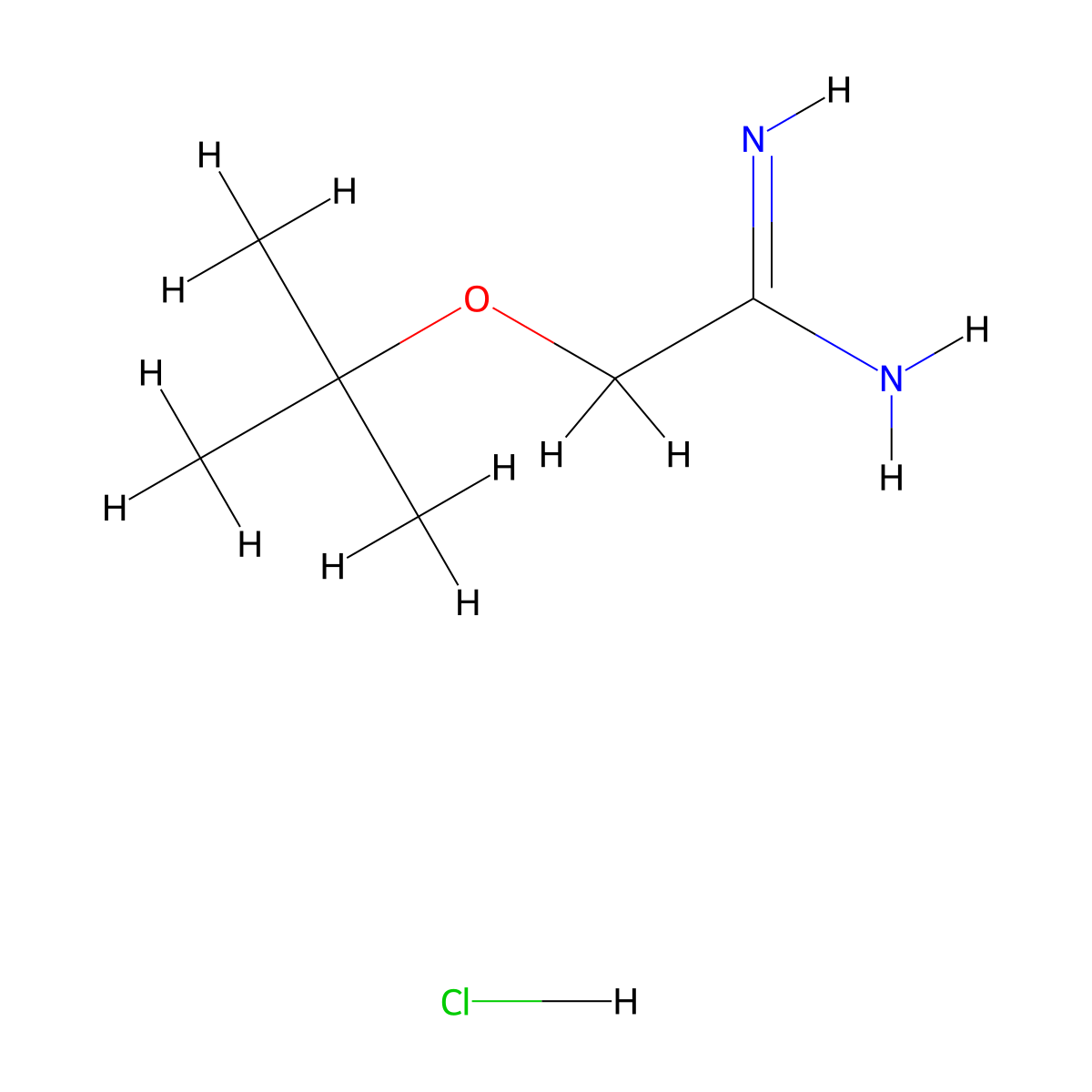 2-(Tert-butoxy)ethanimidamide hydrochloride molecular structure, CAS 14401-55-9