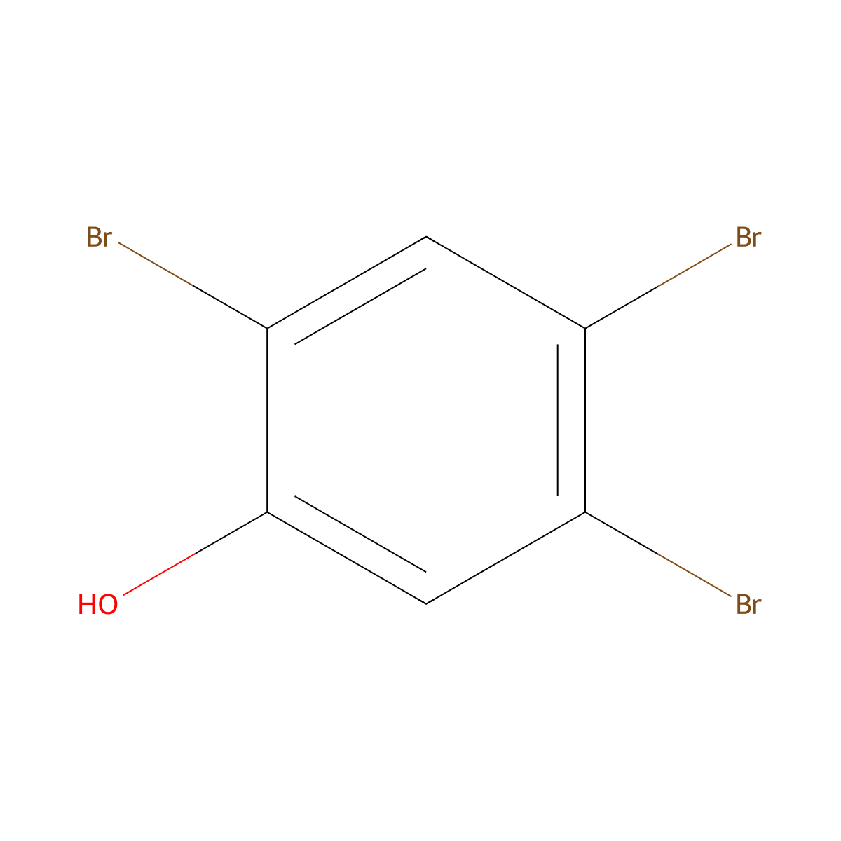 Phenol, 2,4,5-tribromo- molecular structure, CAS 14401-61-7