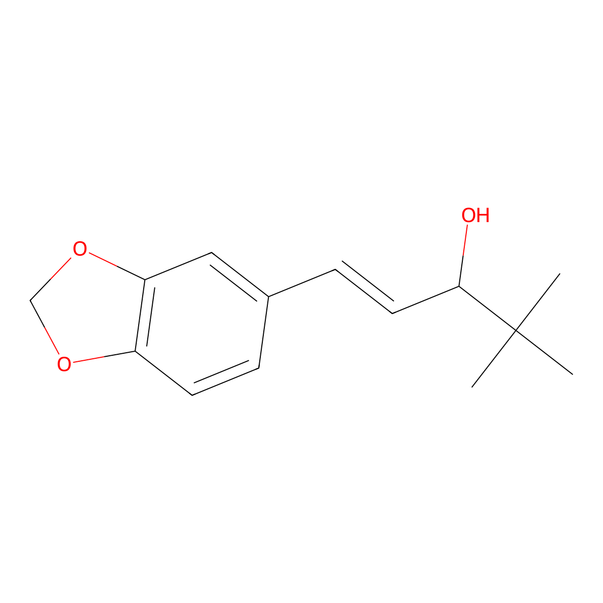 Stiripentol, (+)- molecular structure, CAS 144017-65-2