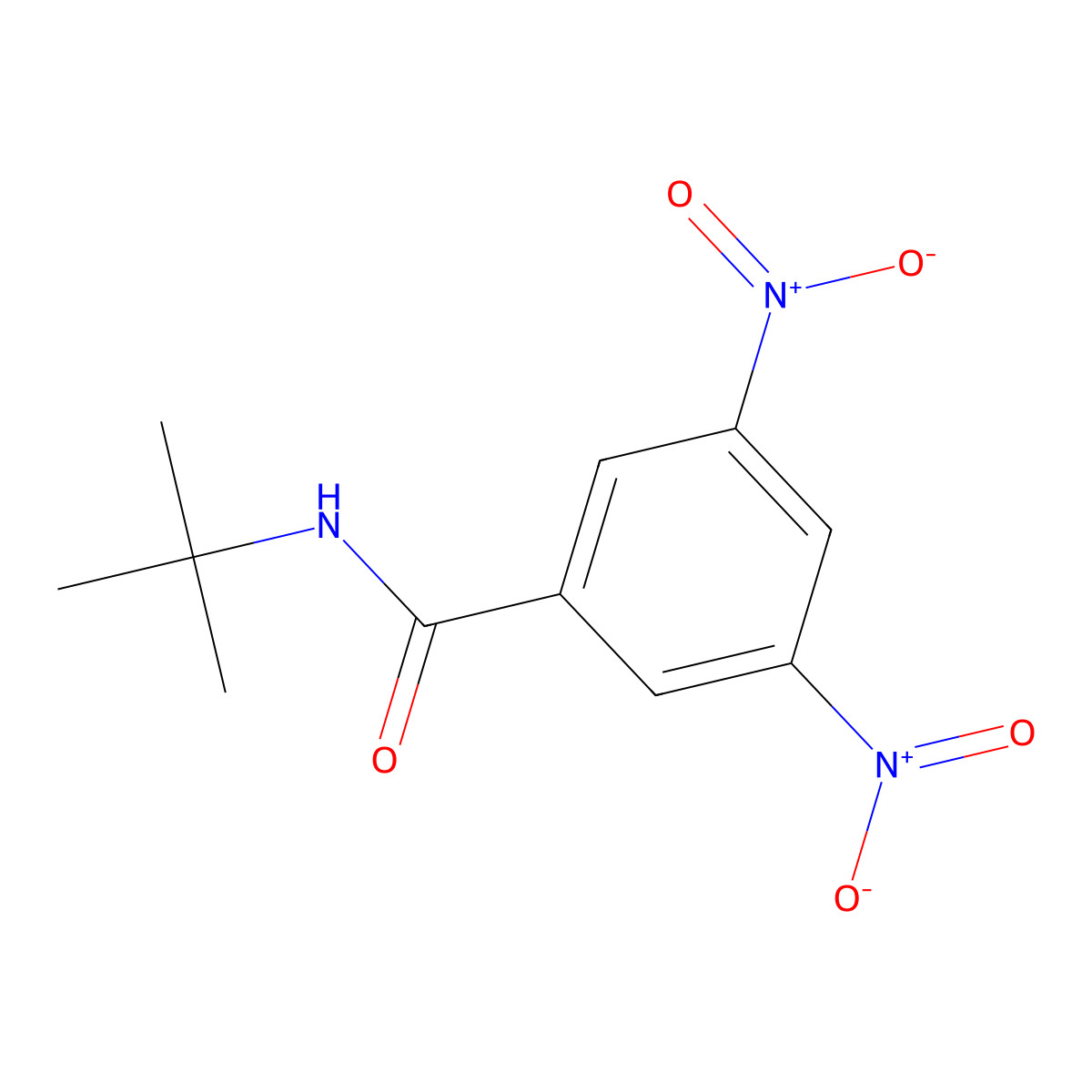 N-(tert-butyl)-3,5-dinitrobenzamide molecular structure, CAS 14402-04-1
