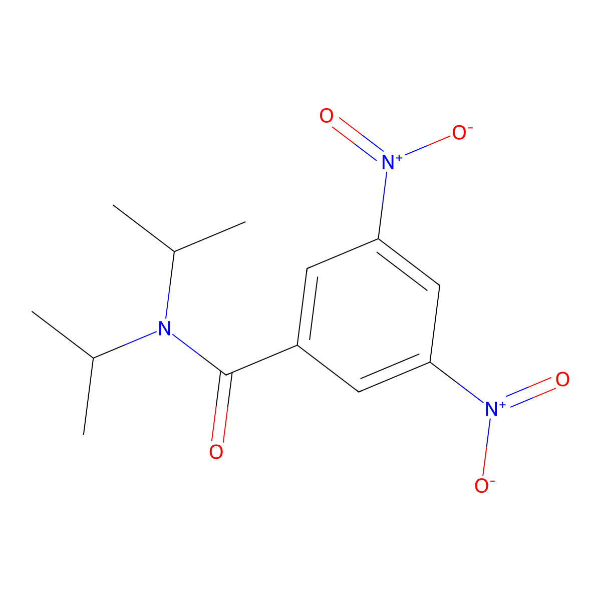 N,N-Diisopropyl-3,5-dinitrobenzamide molecular structure, CAS 14402-06-3