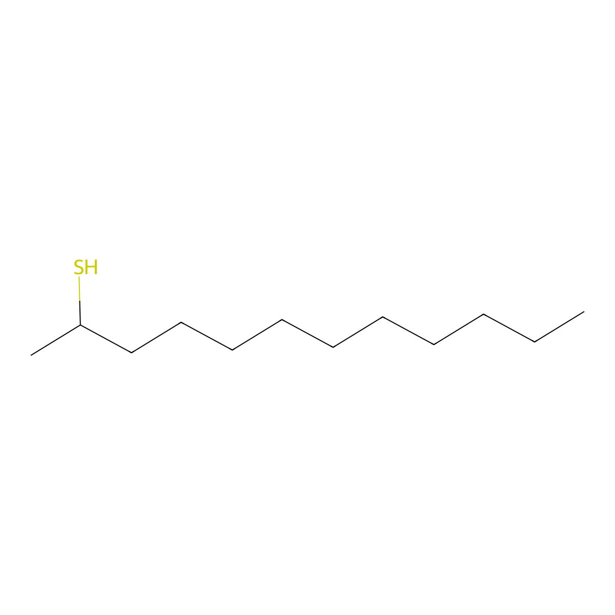 Dodecane-2-thiol molecular structure, CAS 14402-50-7