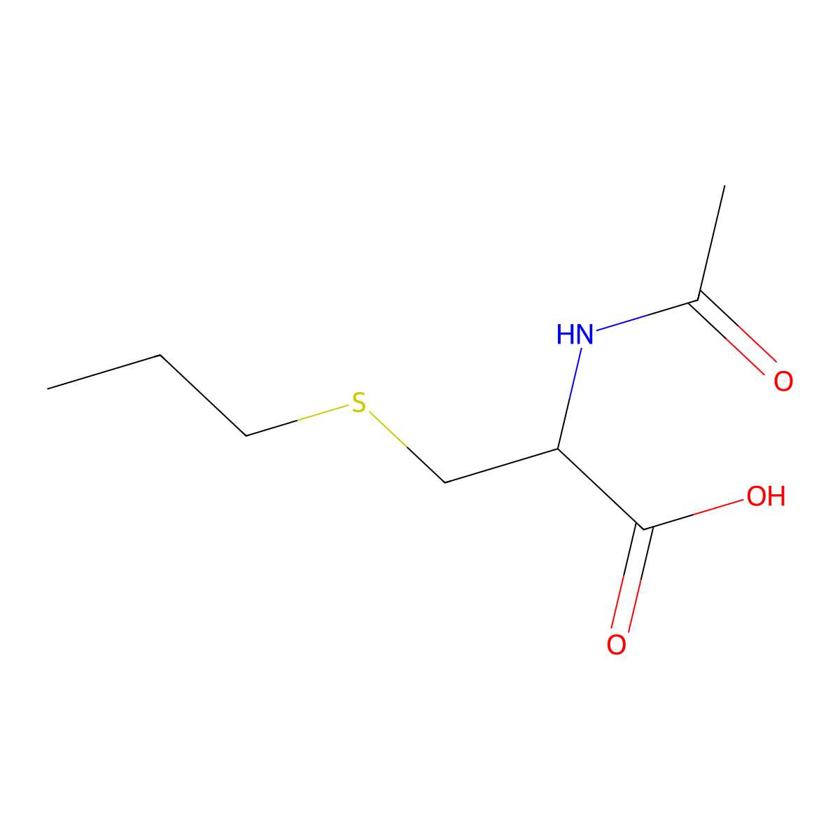 N-Acetyl-S-propyl-L-cysteine molecular structure, CAS 14402-54-1