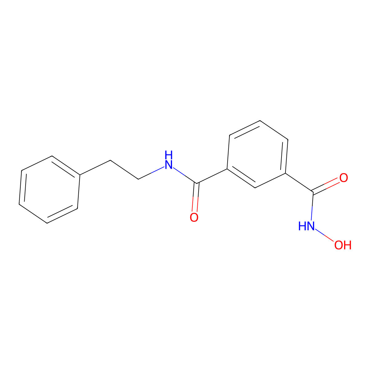3-N-hydroxy-1-N-(2-phenylethyl)benzene-1,3-dicarboxamide molecular structure, CAS 1440209-96-0