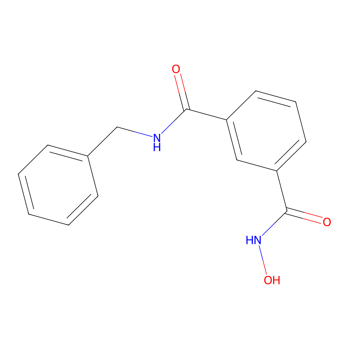 1-N-benzyl-3-N-hydroxybenzene-1,3-dicarboxamide molecular structure, CAS 1440210-00-3