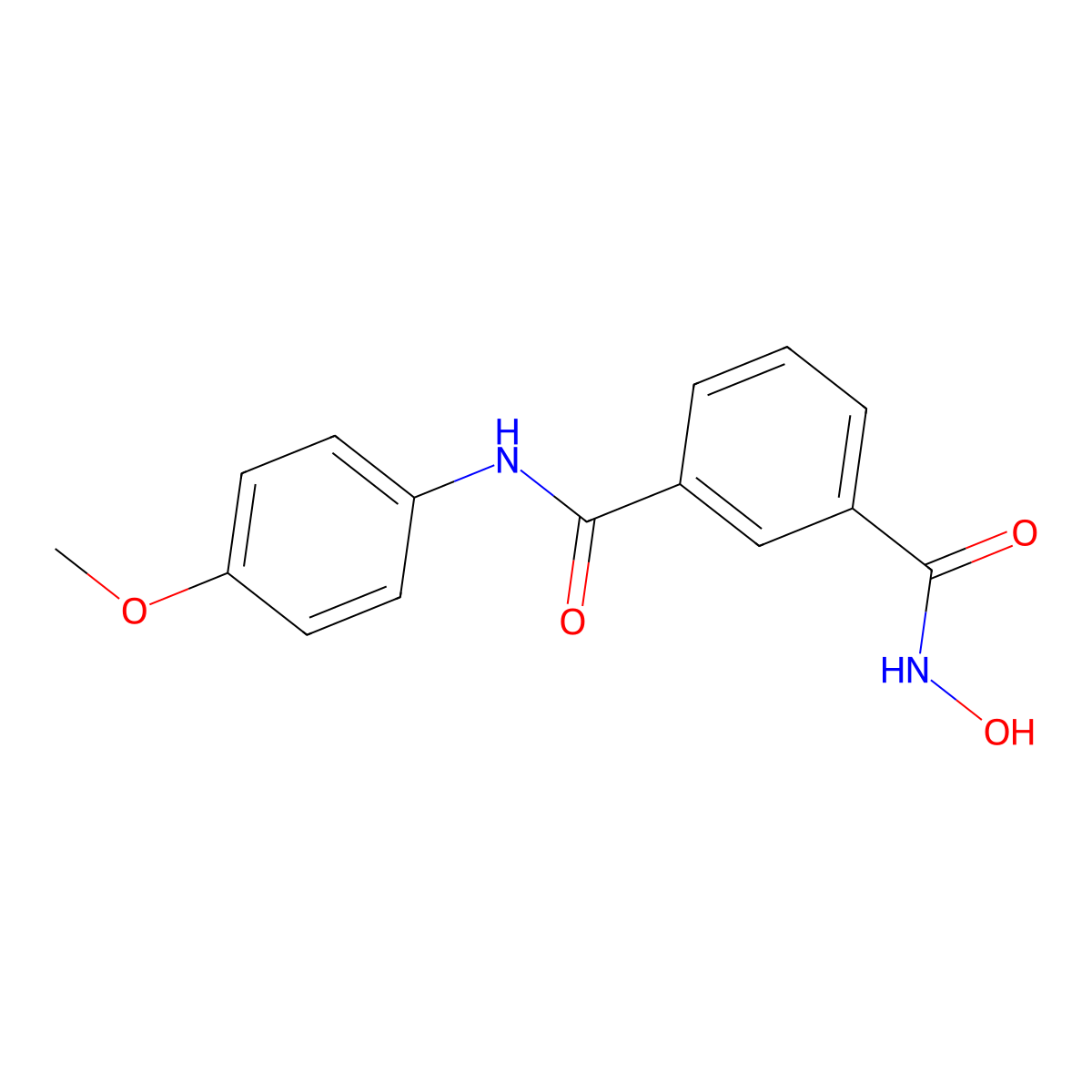 1-N-hydroxy-3-N-(4-methoxyphenyl)benzene-1,3-dicarboxamide molecular structure, CAS 1440210-11-6