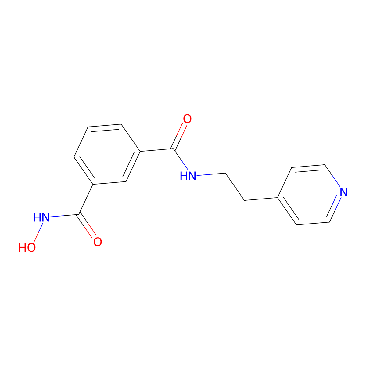 1-N-hydroxy-3-N-[2-(pyridin-4-yl)ethyl]benzene-1,3-dicarboxamide molecular structure, CAS 1440210-14-9
