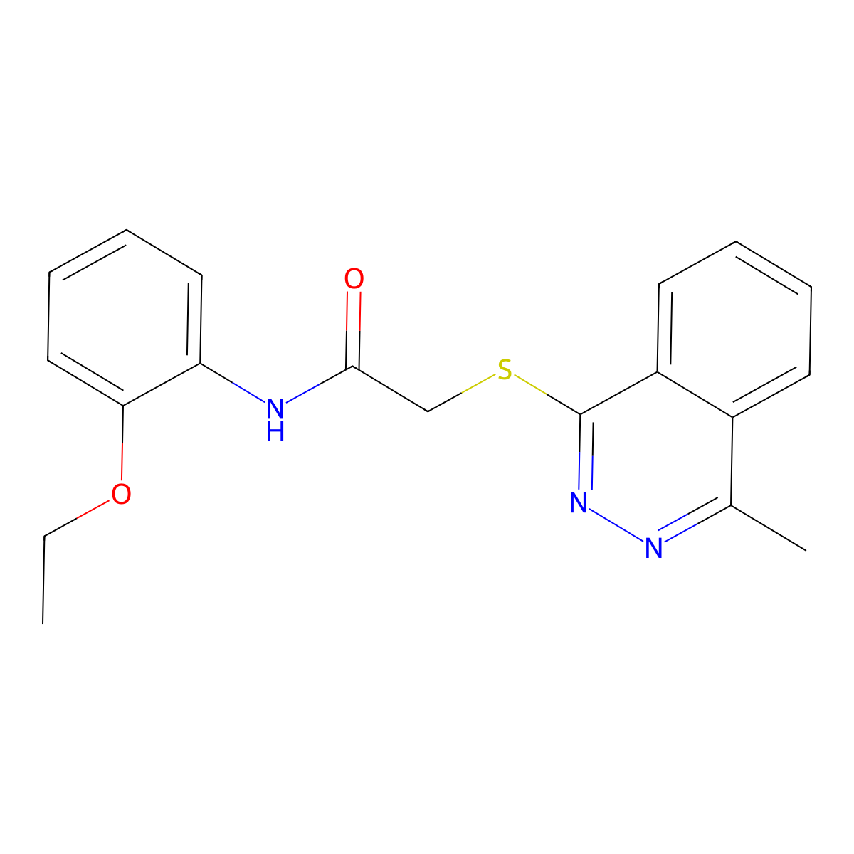 N-(2-ethoxyphenyl)-2-[(4-methylphthalazin-1-yl)sulfanyl]acetamide molecular structure, CAS 1440249-14-8