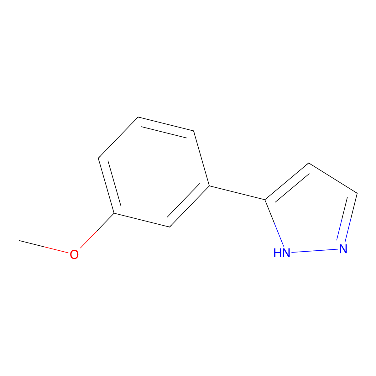 3-(3-Methoxyphenyl)-1H-Pyrazole molecular structure, CAS 144026-74-4