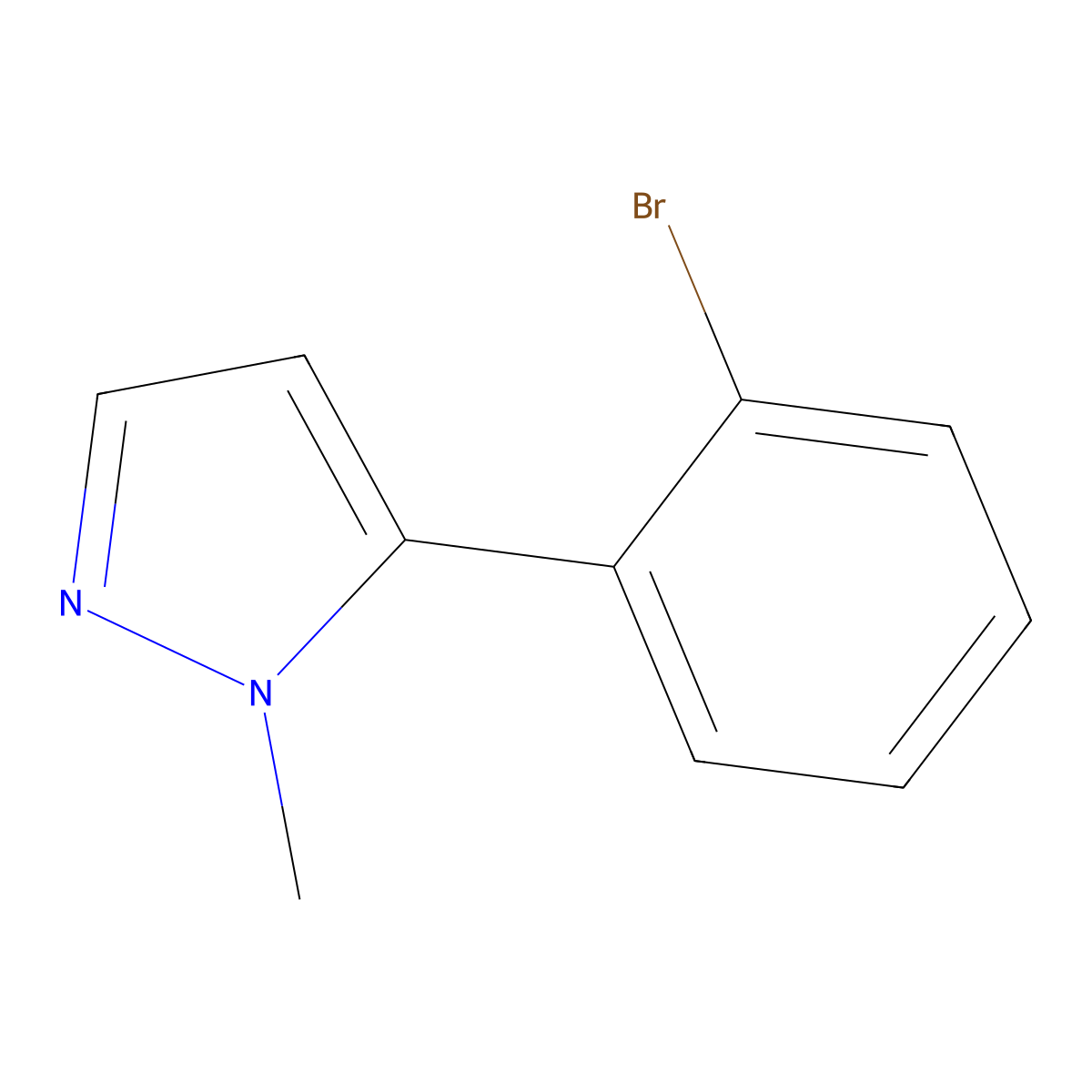 5-(2-Bromophenyl)-1-methyl-1H-pyrazole molecular structure, CAS 144026-76-6