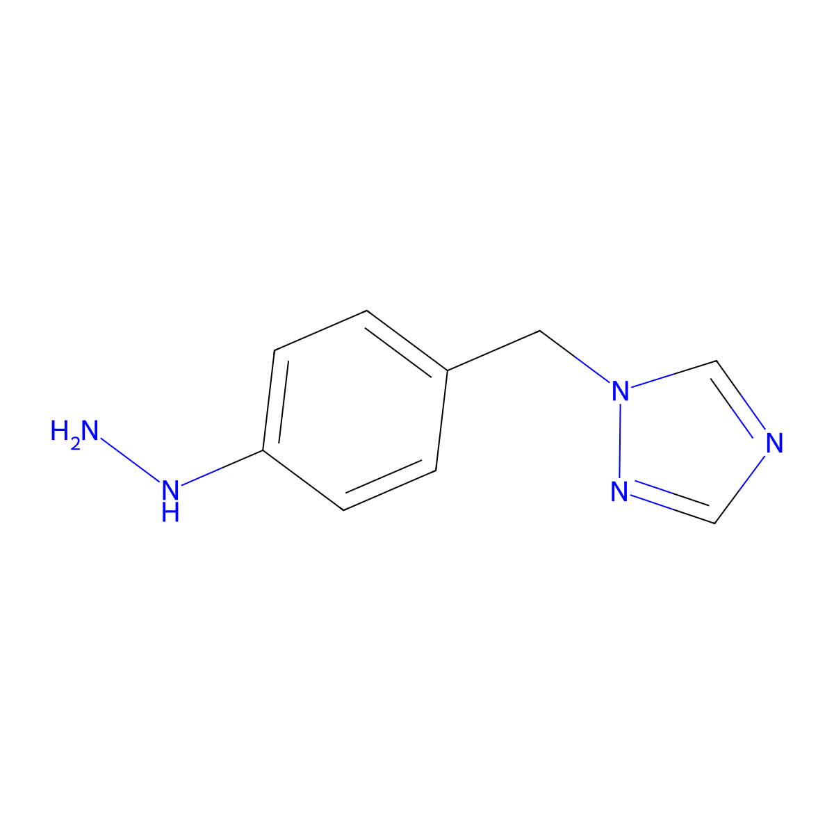 1-(4-Hydrazinylbenzyl)-1H-1,2,4-triazole molecular structure, CAS 144035-22-3