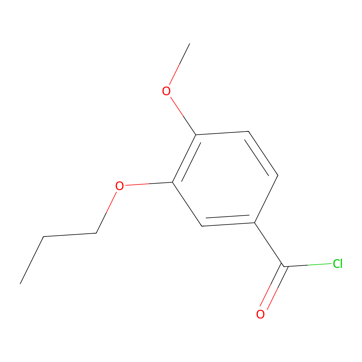 4-Methoxy-3-n-propoxybenzoyl chloride molecular structure, CAS 144036-21-5