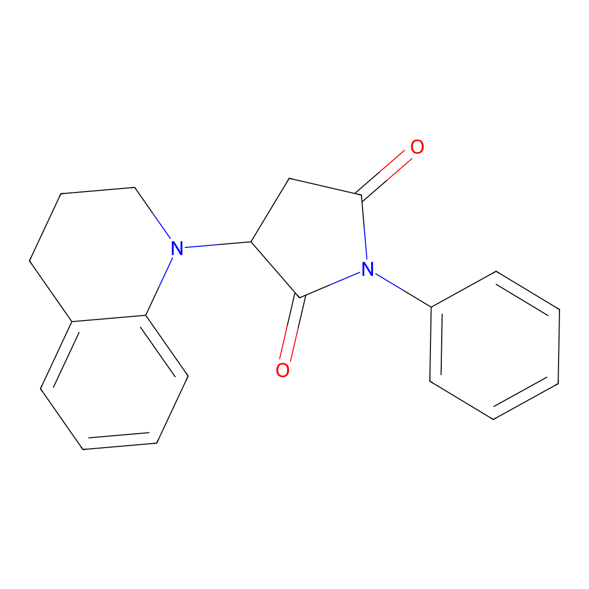 3-(3,4-dihydroquinolin-1(2H)-yl)-1-phenylpyrrolidine-2,5-dione molecular structure, CAS 144040-33-5