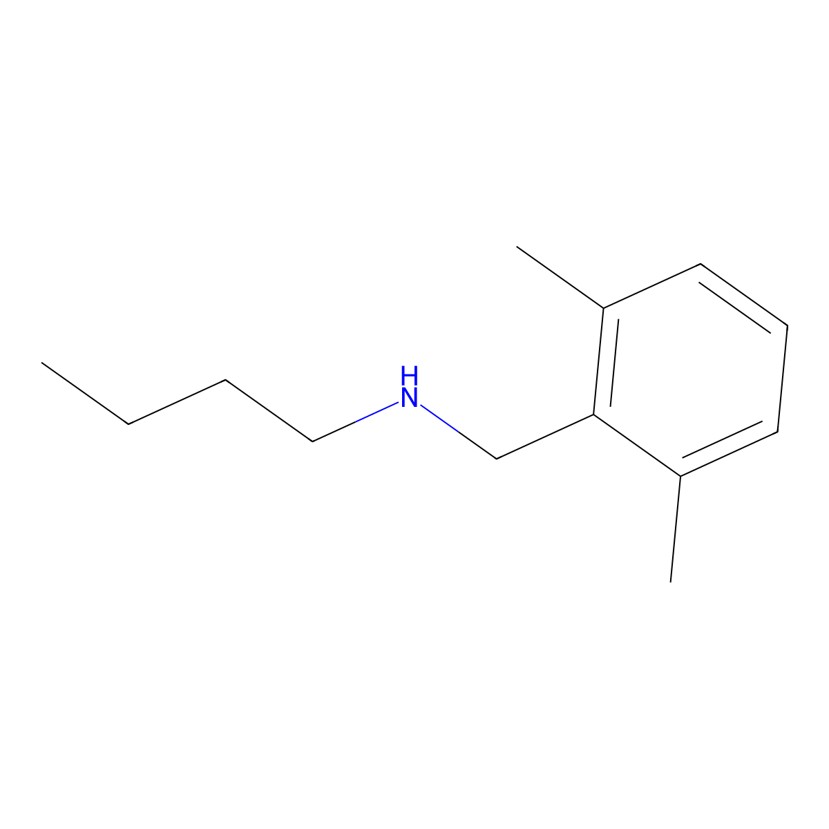 Butyl[(2,6-dimethylphenyl)methyl]amine molecular structure, CAS 1440427-19-9