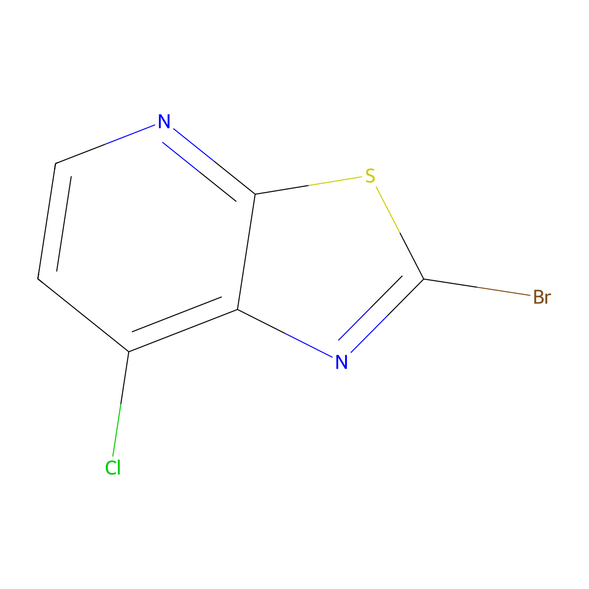 2-Bromo-7-chloro-[1,3]thiazolo[5,4-b]pyridine molecular structure, CAS 1440427-46-2