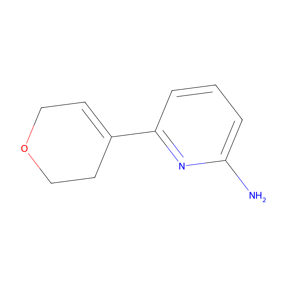 6-(3,6-Dihydro-2H-pyran-4-yl)-2-pyridinamine molecular structure, CAS 1440427-62-2